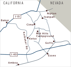 Map of Mojave National Preserve Area